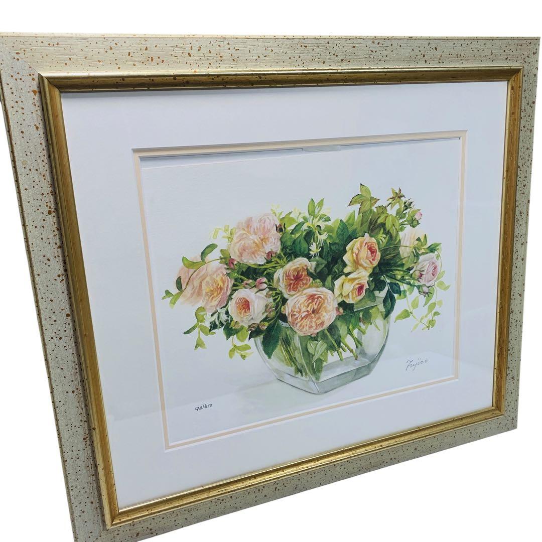 橋本 不二子 限定版画 額装 大判サイズ 直筆サイン・エディション有り