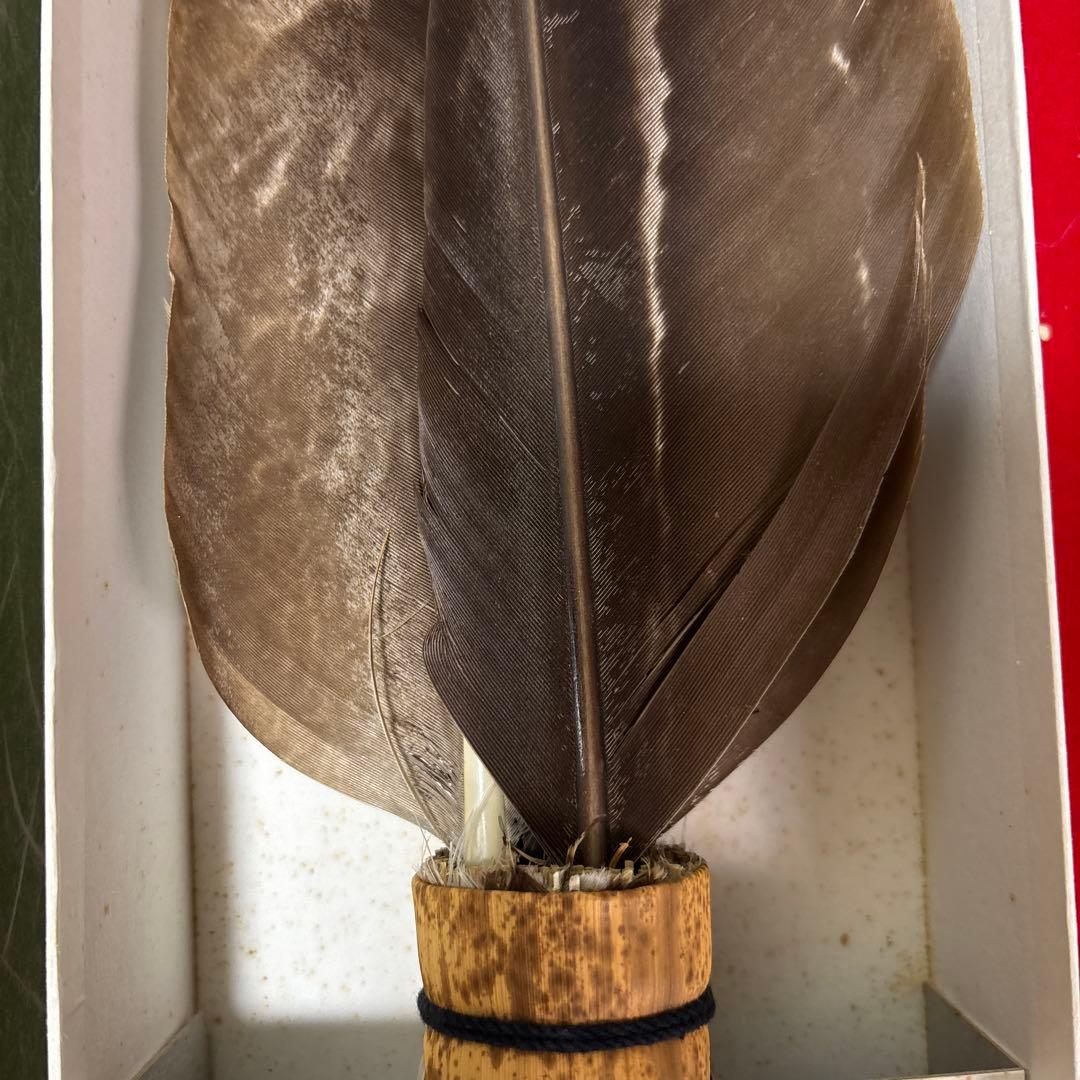 茶道具座掃　長さ49cm 茶道具『炭道具 座箒共箱長期保管品』