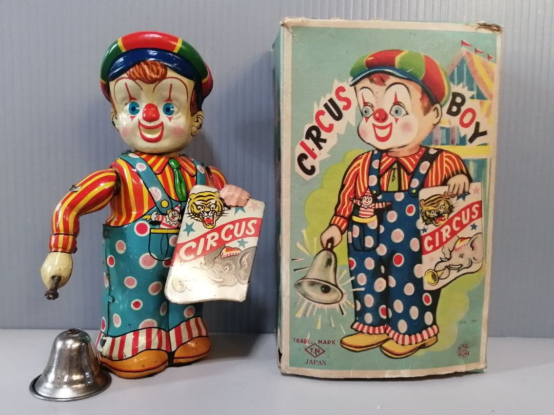 サーカスボーイ　ブリキ　ゼンマイ　日本製　野村トーイ