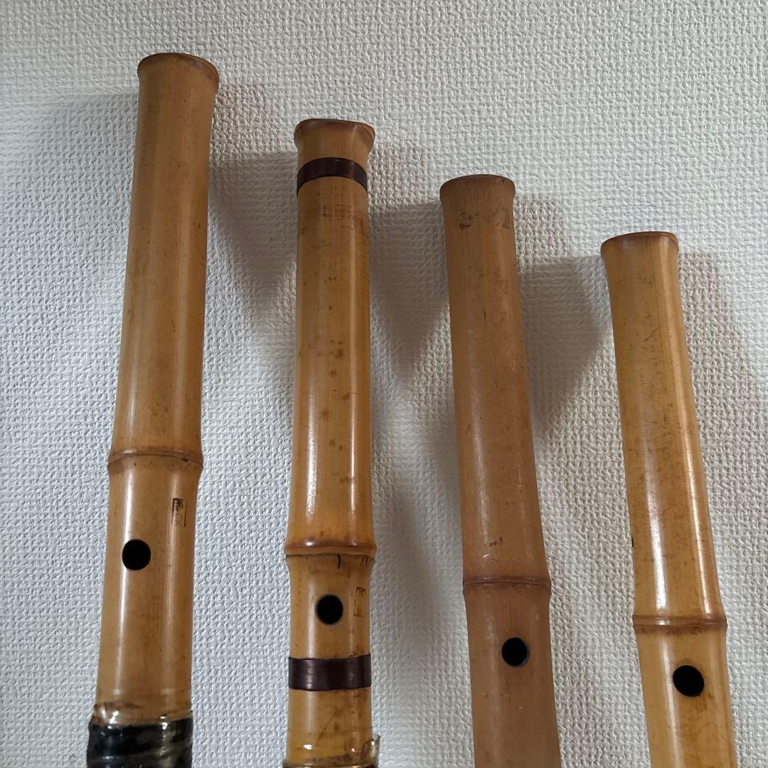 尺八本体 竹製 4本セット