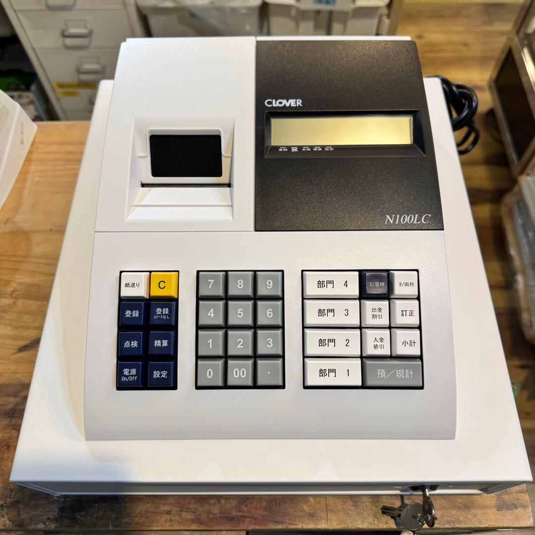 539＊レジスター　クローバー　CLOVER　N100LC　ホワイト　4部門