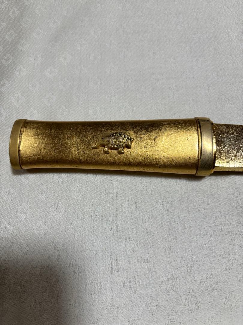 長寿守刀　蓑亀図目貫　刀袋付