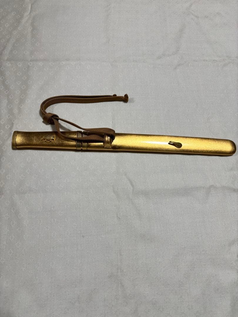 長寿守刀　蓑亀図目貫　刀袋付