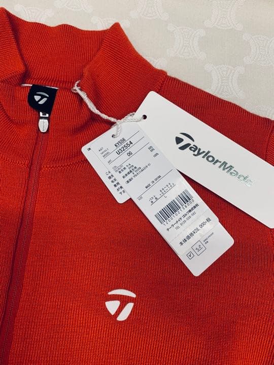 テーラーメイド　レディース　ゴルフ　ニット　ブルゾン　L オレンジ系　新品