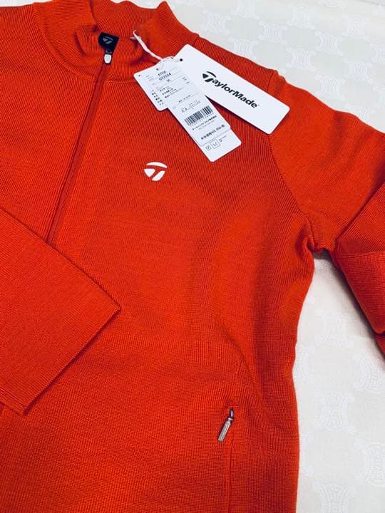 テーラーメイド　レディース　ゴルフ　ニット　ブルゾン　L オレンジ系　新品