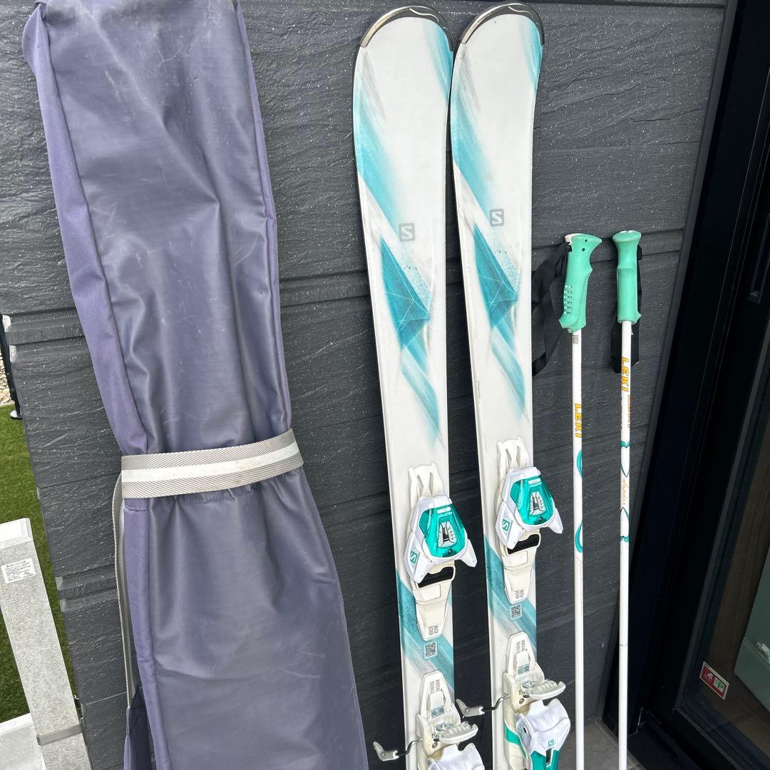 サロモン　スキー板　137cm バッグ付き　LEKIストック