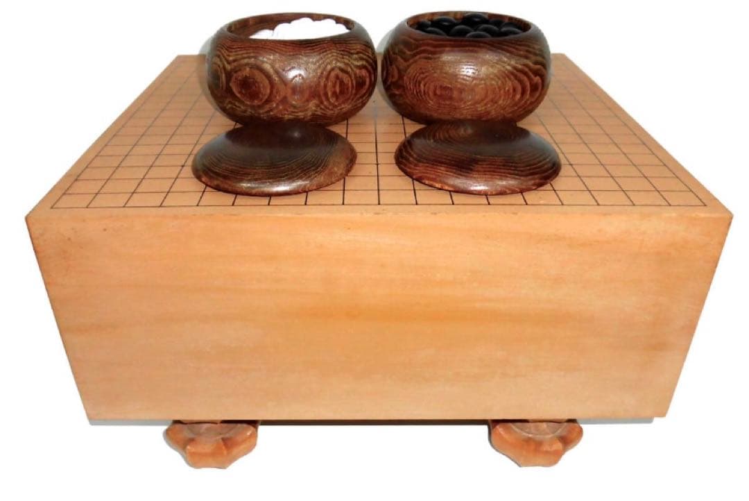 定価13万 新榧 囲碁 脚付碁盤 19路盤 六寸 へそ 新かや 碁石・碁笥付