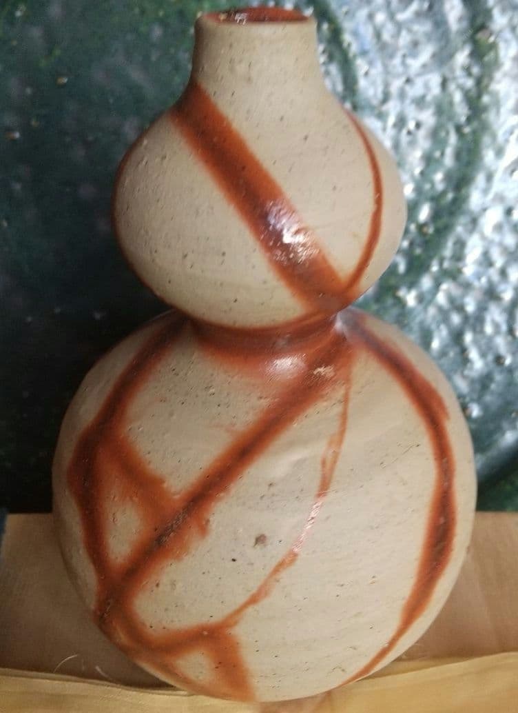 【備前焼】緋襷瓢徳利　山本出