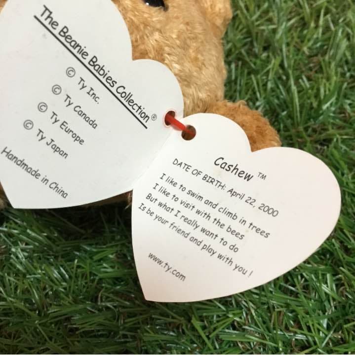 4月22日誕生日⚫️カシューナッツくま⚫️Ty ビーニーズ BeanieBaby