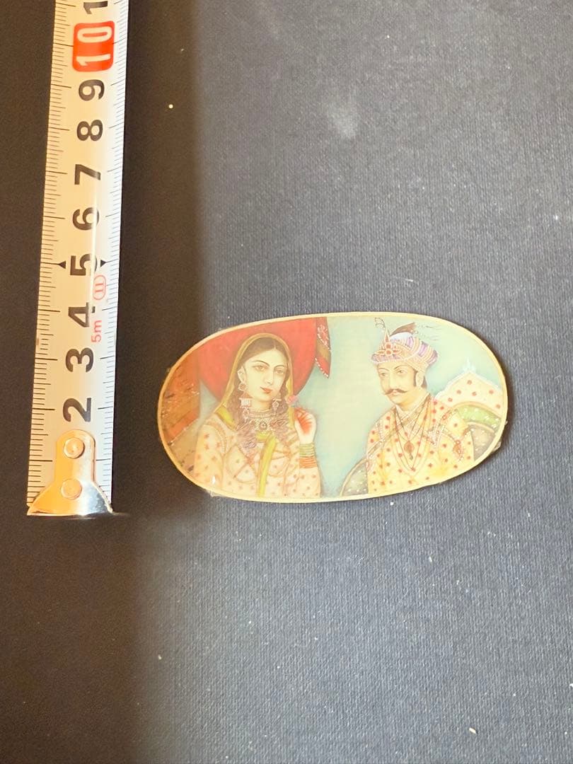 アンティーク◆ムガル帝国の細密画＊印Miniature Old Painting