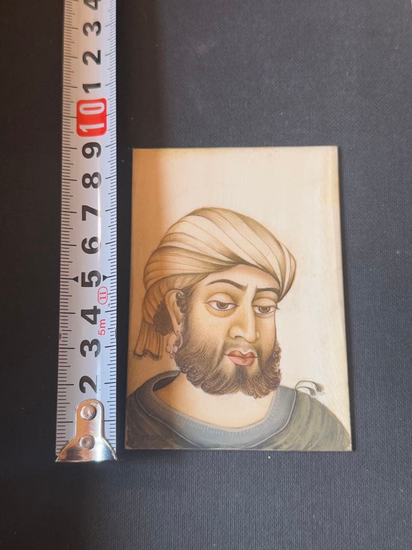 アンティーク◆ムガル帝国の細密画＊印Miniature Old Painting