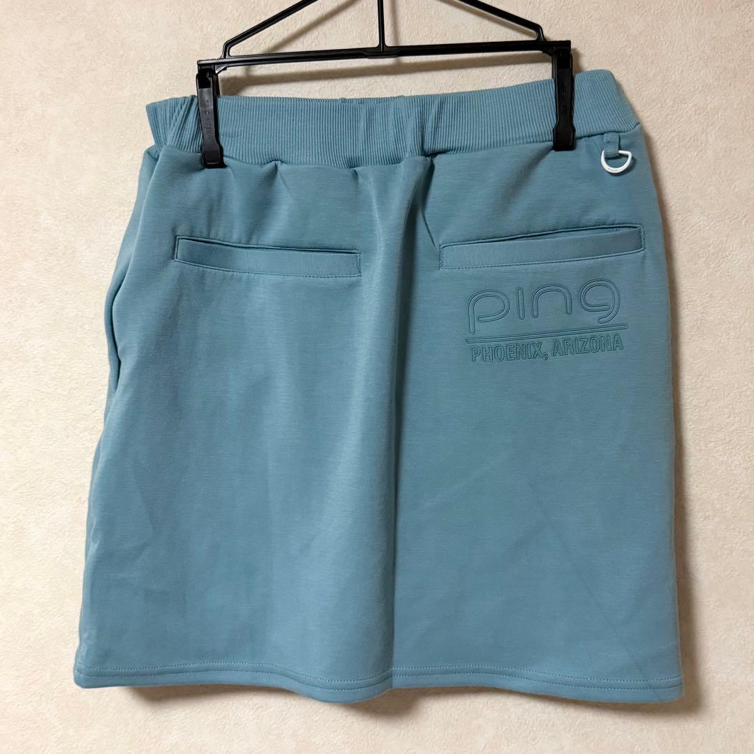 PING ダンボールニット レディース スカート ブルー