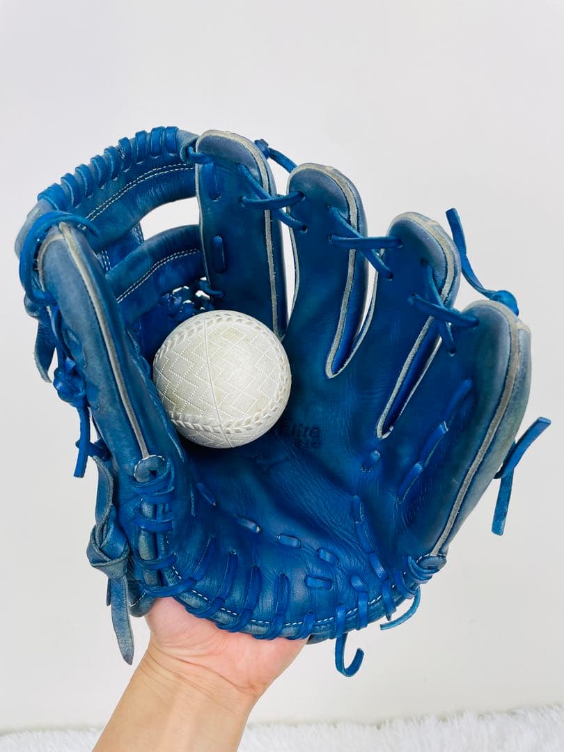 MIZUNO ミズノ　グローバルエリート　野球グローブ　軟式用　内野手向き　青