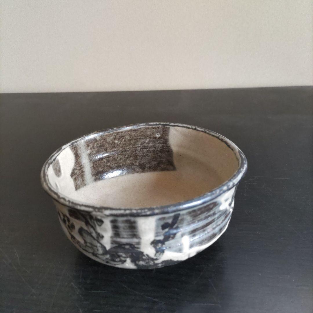 値下げしました。 六代清水六兵衛 鉄釉茶碗