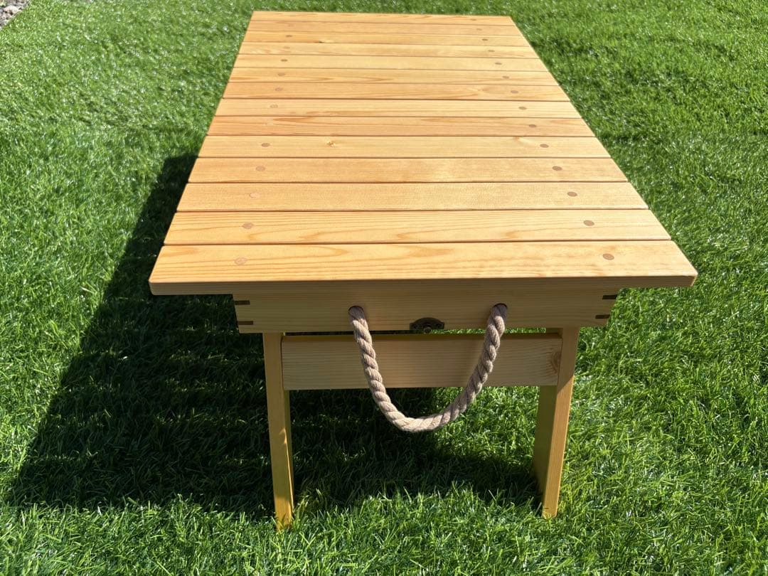 折りたたみ式アウトドアサイドテーブル【カラー:ナチュラル】