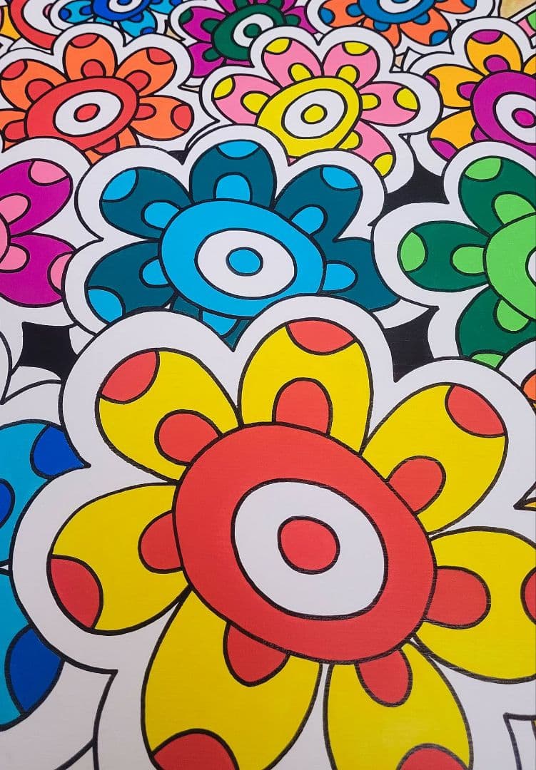 ★鈴木哲也★S15(652×652mm)アクリル原画1点物★送料無料#126