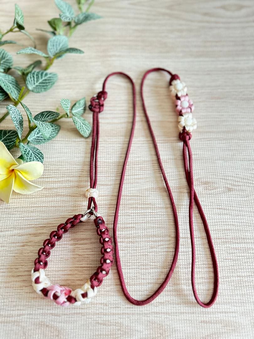 パラコードリード&首輪一体型　ハーフチョーク　No.119