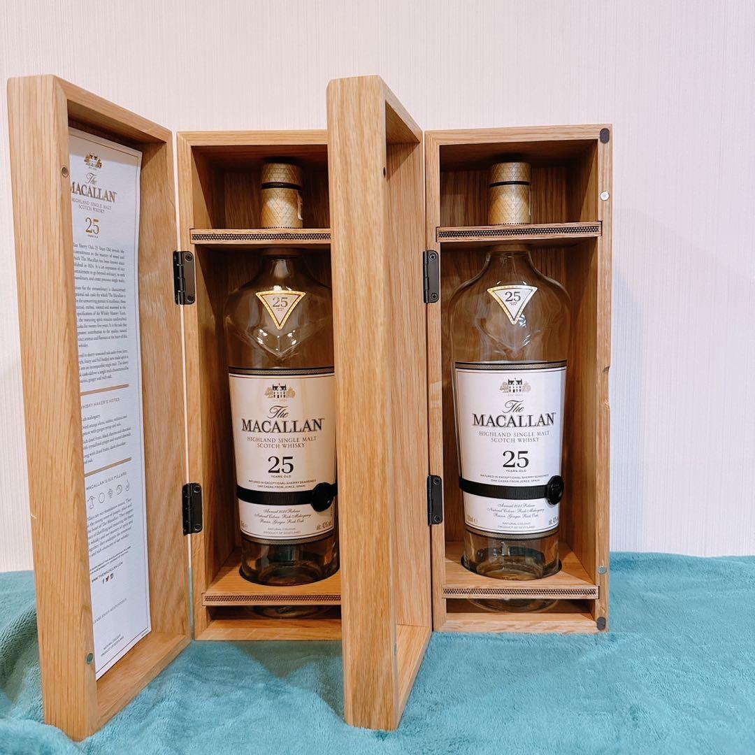 マッカラン25年　空瓶2本　木箱3箱セット