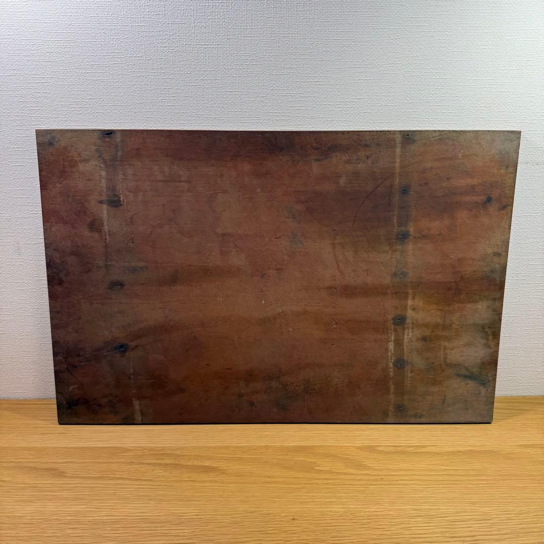 和風 木製アートパネル 木彫り 板 飾り台 / 伝統文様 菊・桜