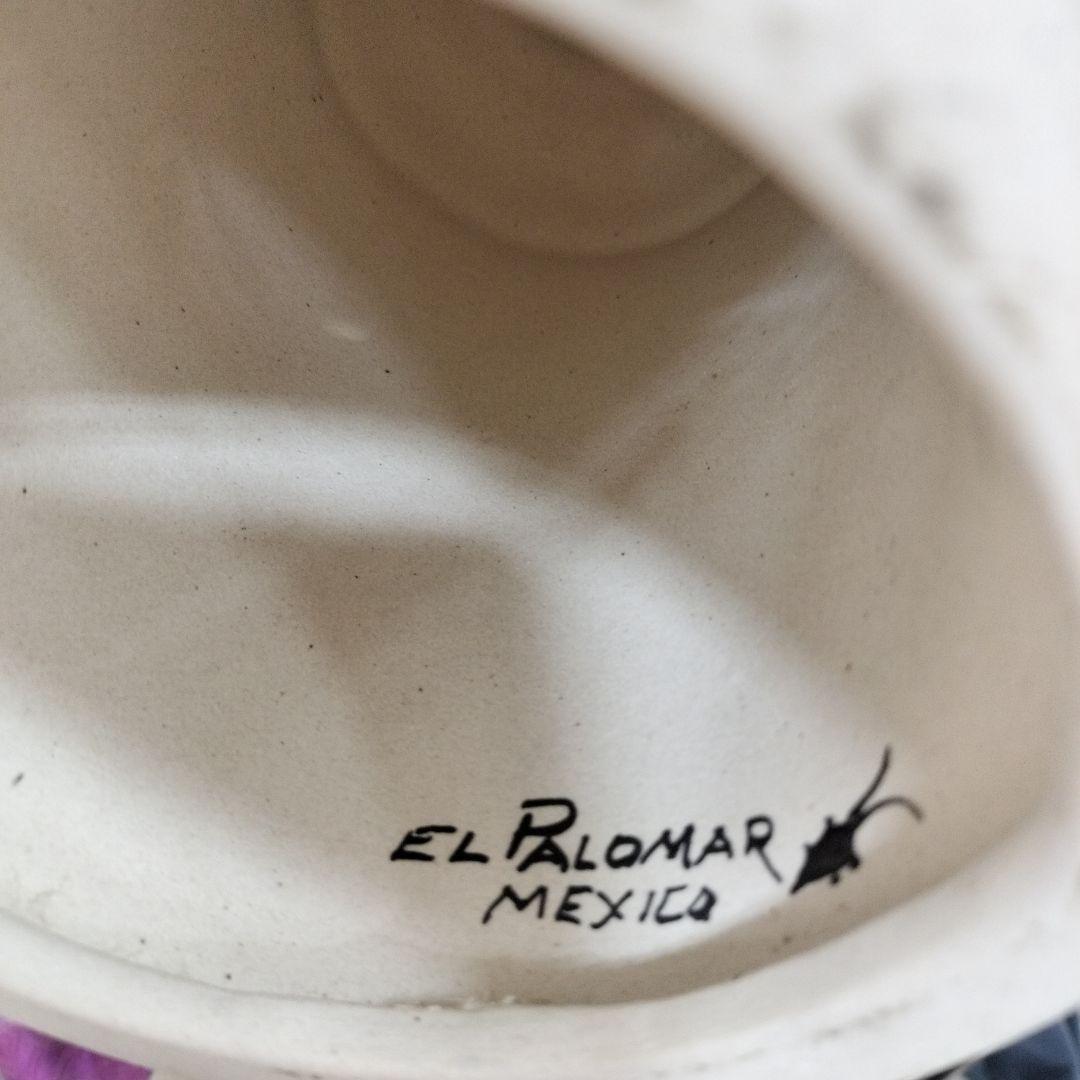 メキシコ　女性型キャンドルホルダー 陶器製