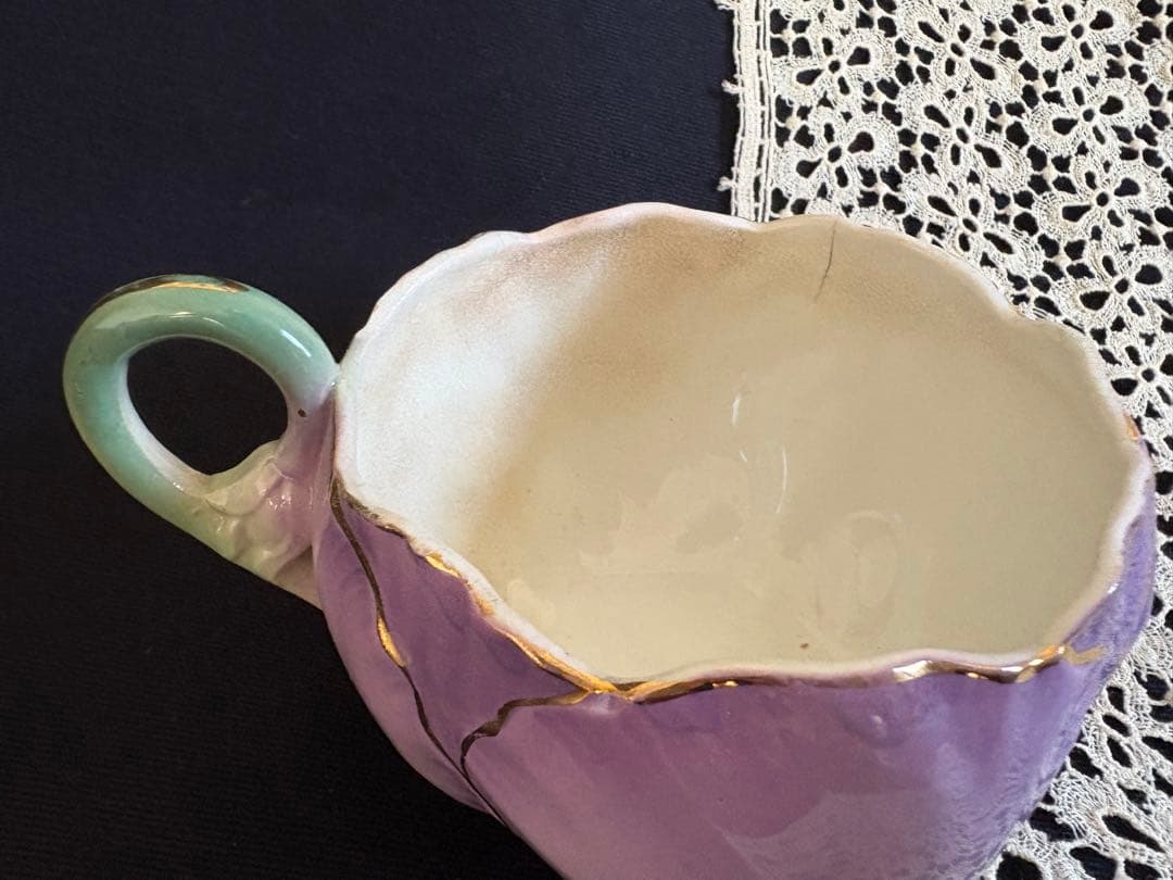 リュネヴィル窯 チューリップ ショコラカップ フランス アンティーク