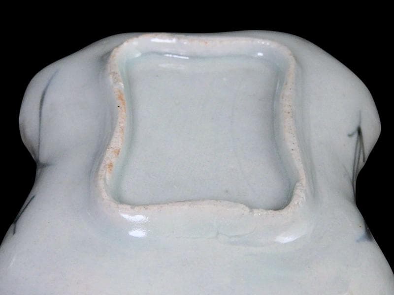 古伊万里　型刷印判　桜に菊花紋　変形皿　D288AS-CWf