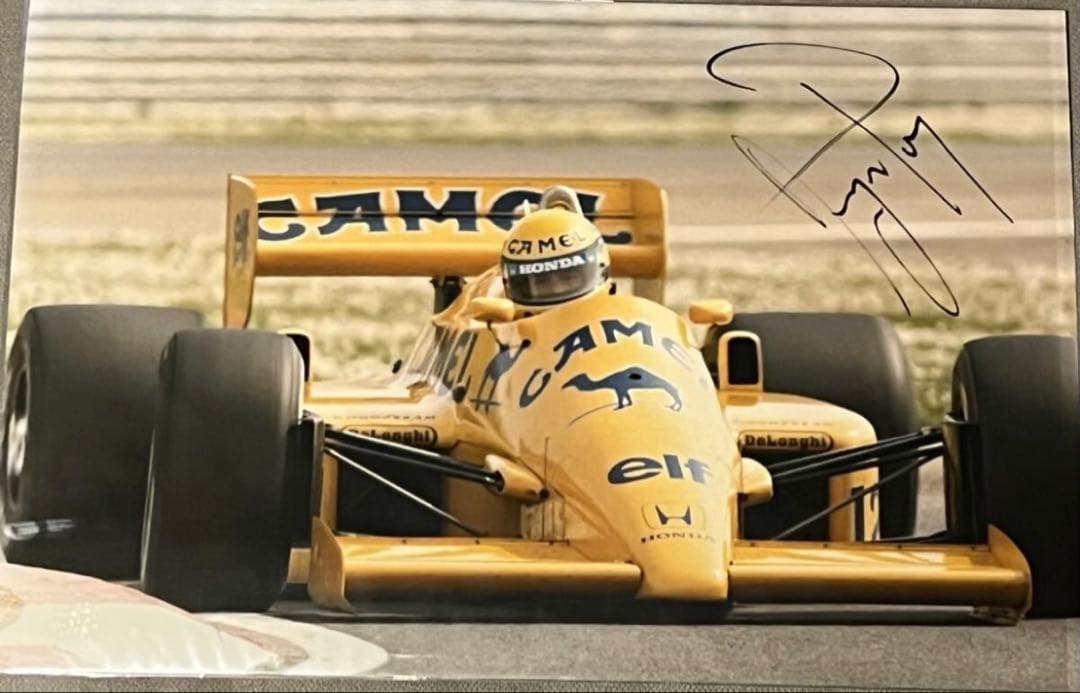 【超貴重】アイルトン・セナ 直筆サイン ロータスホンダ　Ayrton Senna
