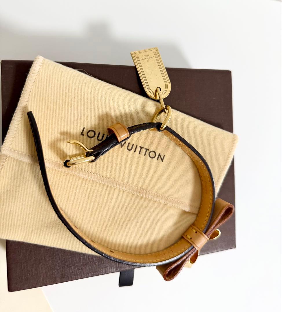 【未使用品】LOUIS VUITTON ルイヴィトン リボン付き首輪　モノグラム