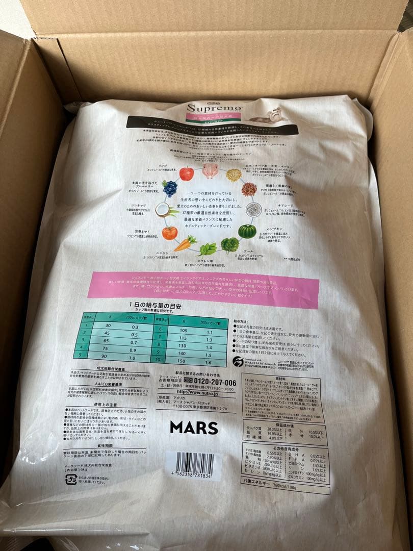 【新品・未開封】Supremo 超小型犬・小型犬用 6kg エイジングケア