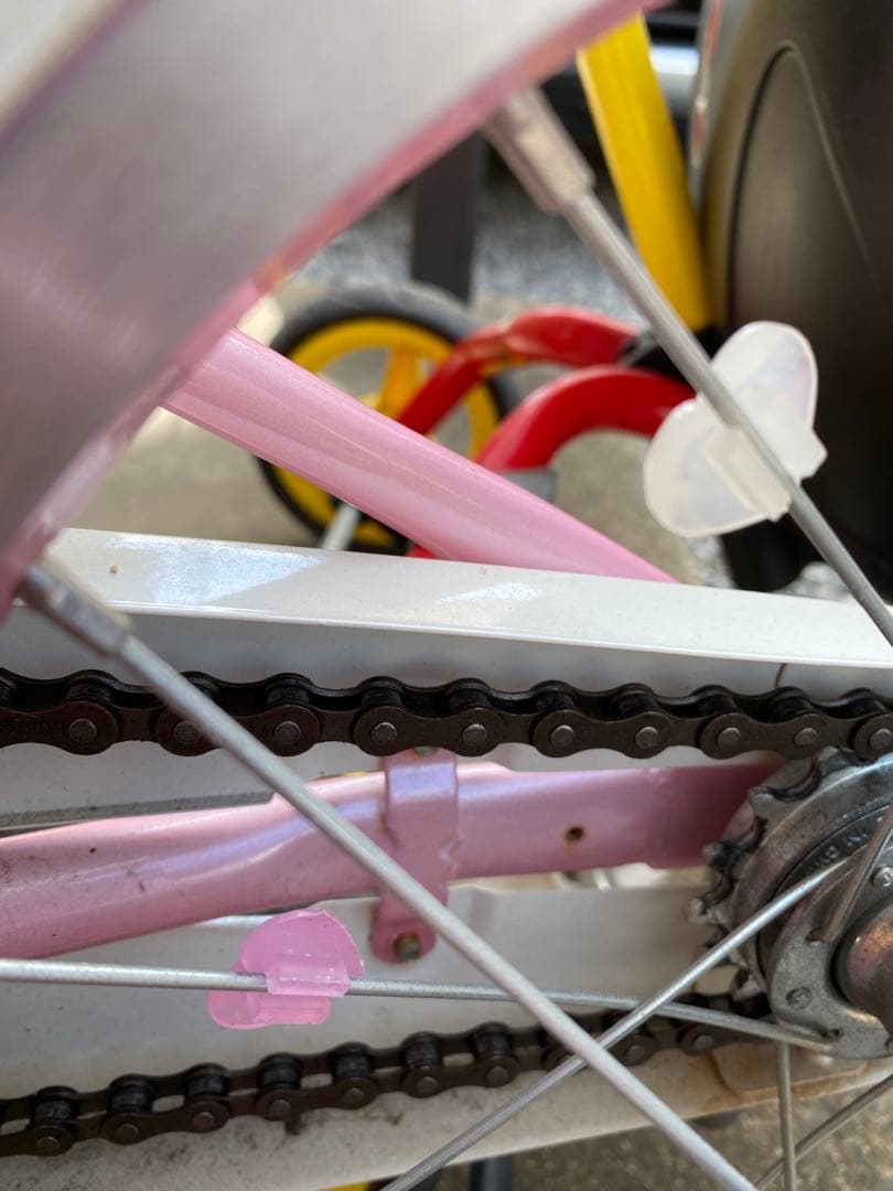 ピンク 幼児用自転車 フロントバスケット付き　16インチ