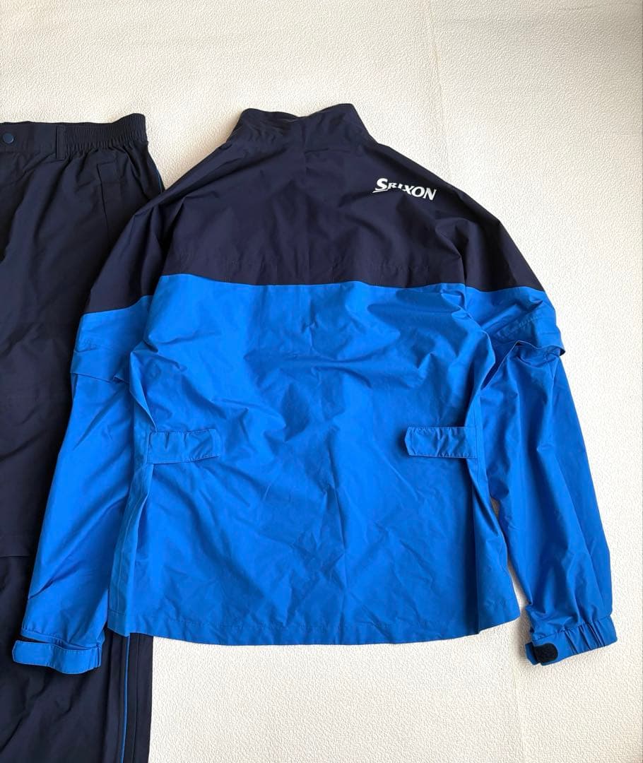 Srixon SMR1000メンズ レインウェア セットアップブルー撥水軽量