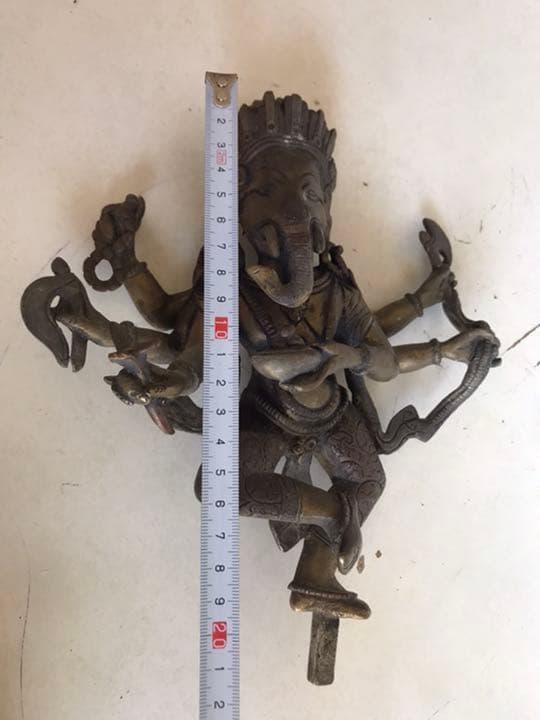 仏教仏像，古銅製，辟邪，招財，高21cm，重1450克