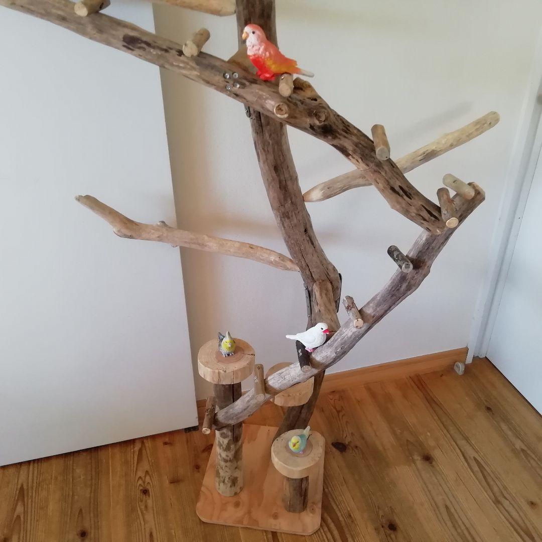 fm バードアスレチックジム 天然木 自然木 流木 止まり木 インコ