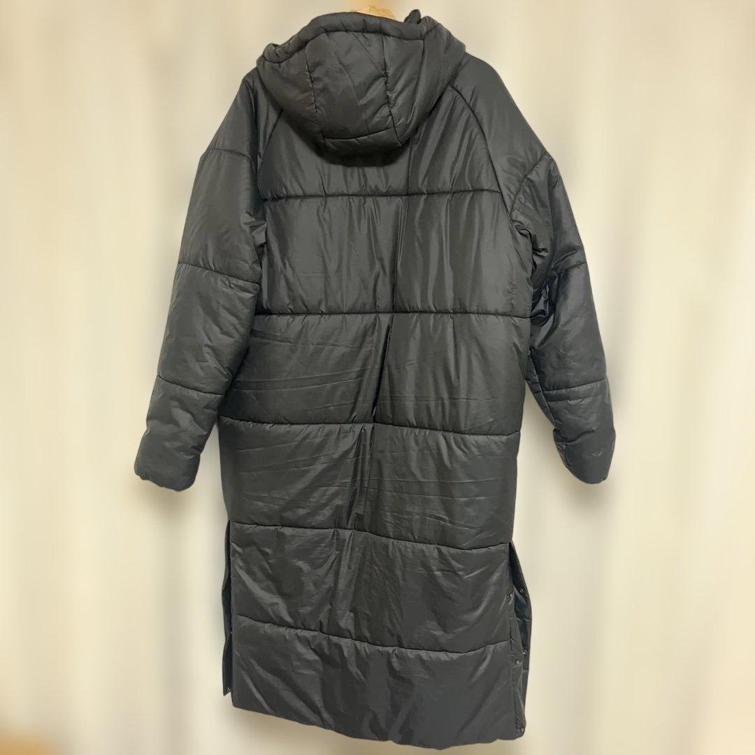 adidas フード付きロングベンチコート