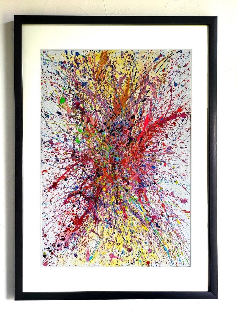 私たちの存在X / 抽象画 77×56㎝ B2 額縁セット 原画1点 モダン