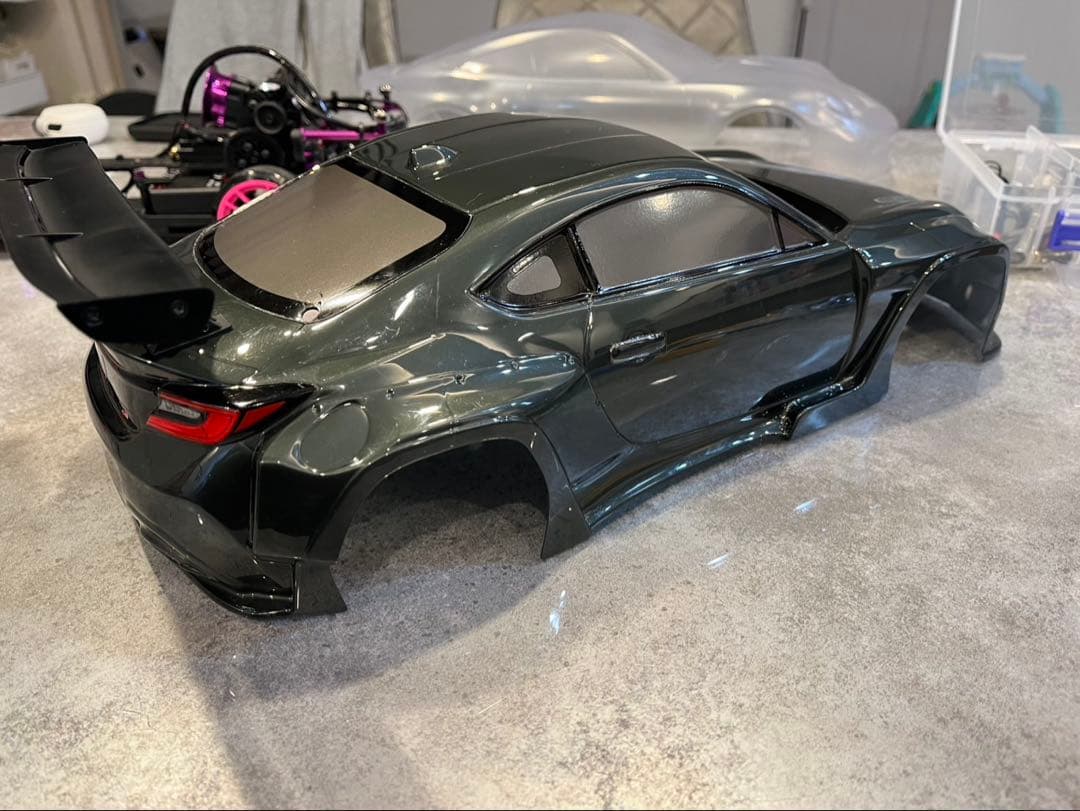 そ*う様 ラジコンボディ ヨコモ ドリフト用塗装済 GR86 ガンメタ