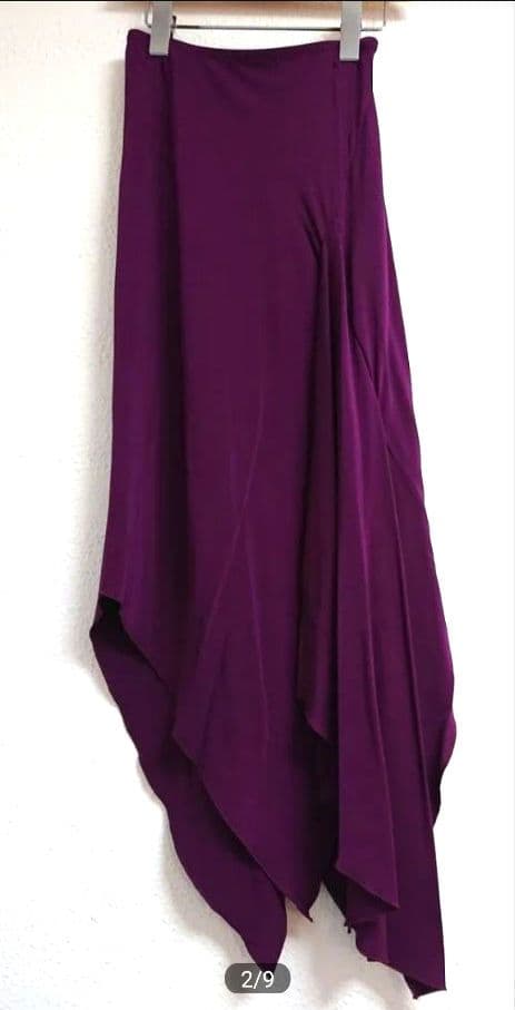 SALE☆チャコット　社交ダンス　パープル系 ドレープスカート 定価23100円