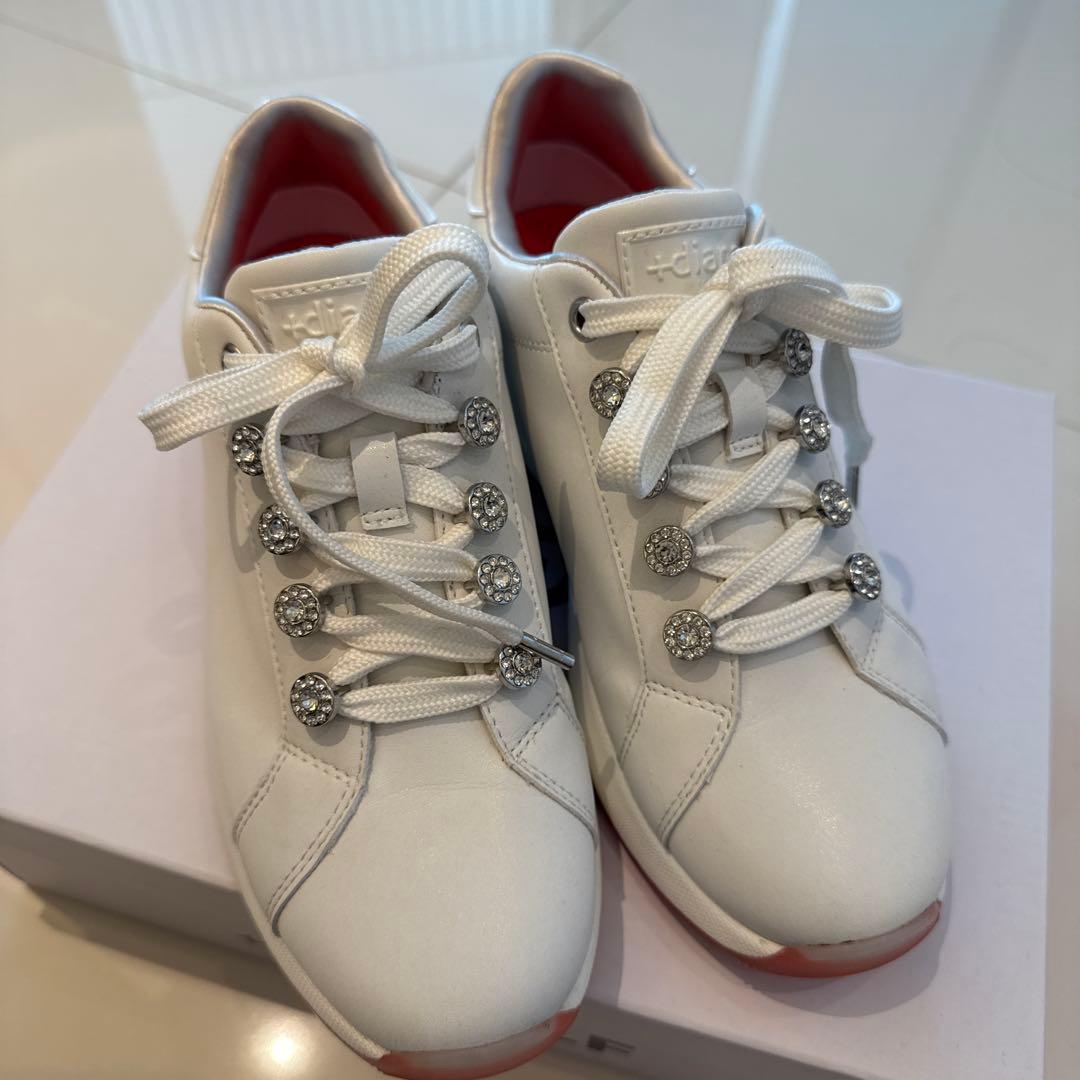 dianGOLF ホワイト ゴルフシューズ