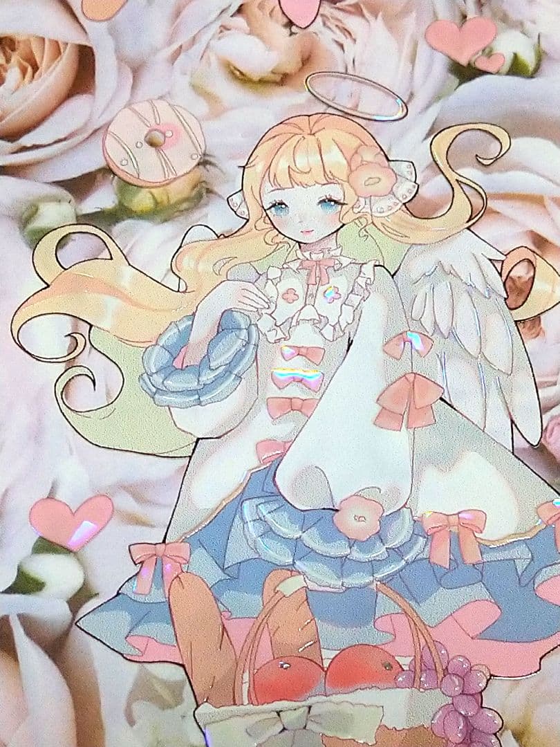 J469＃天使夜餐(贝壳光)阅后即焚切り売り海外人物マステ女の子