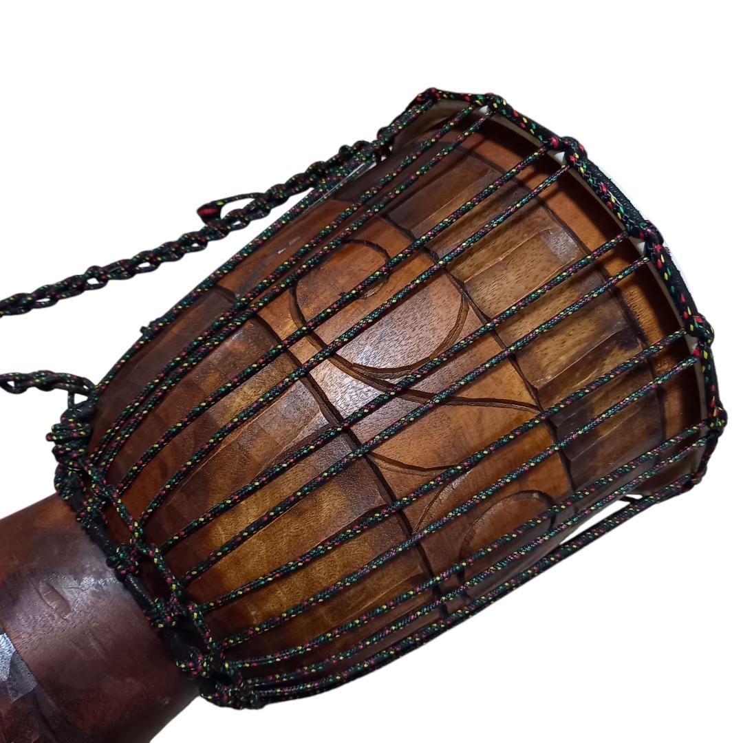 民族楽器 JEMBE ジャンベ アフリカ 打楽器 トカゲ柄