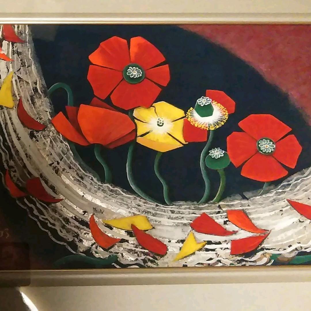 日本画(35)　ポピー