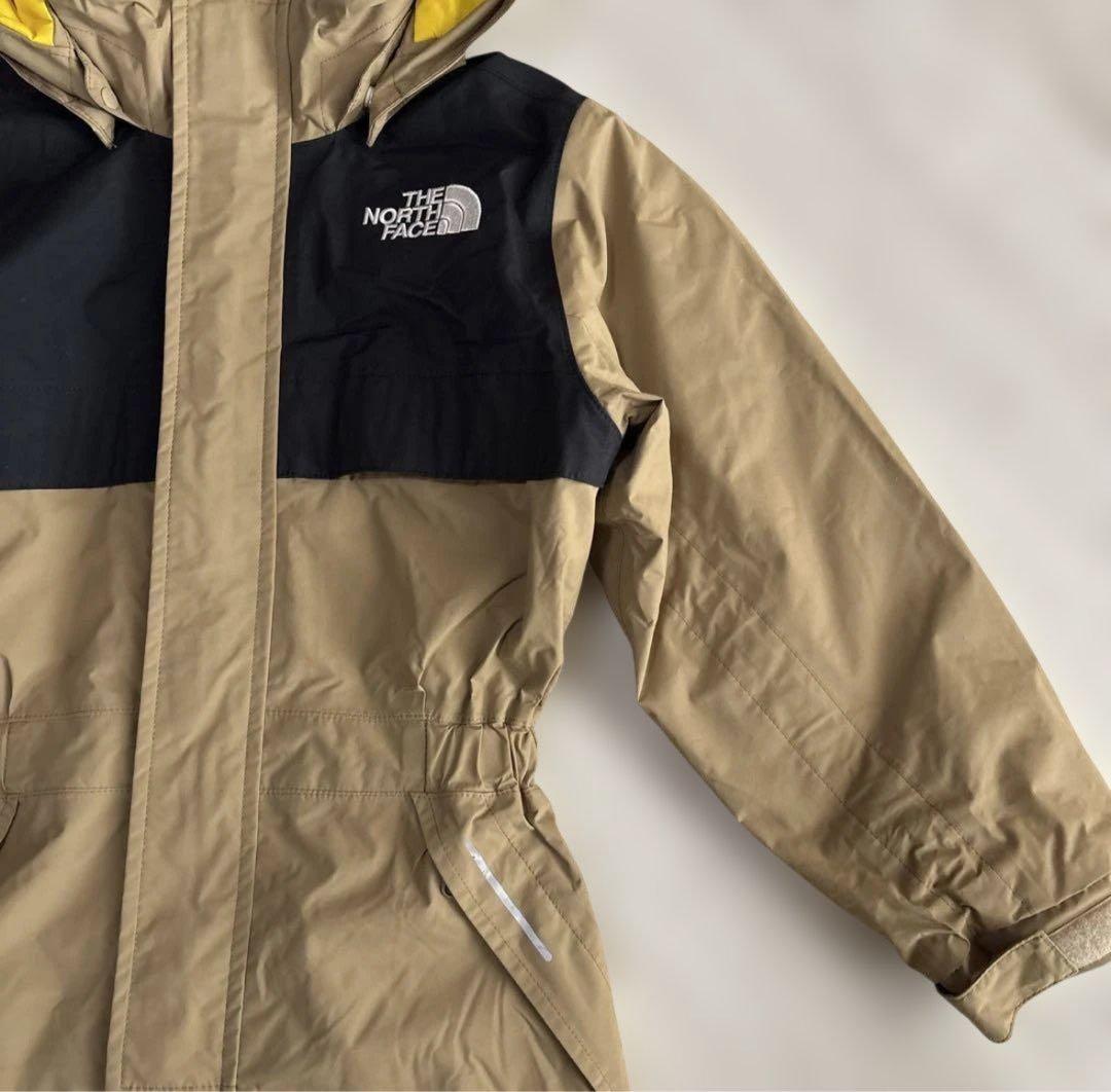 ノースフェイス スノーウェア ベージュ×ブラック 110