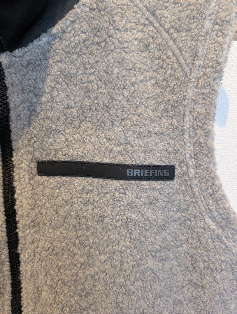 BRIEFING フリースベスト　ボアメッシュ裏地