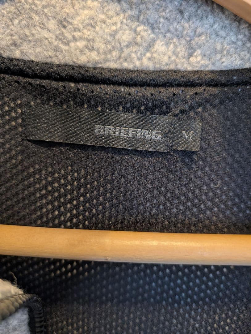 BRIEFING フリースベスト　ボアメッシュ裏地