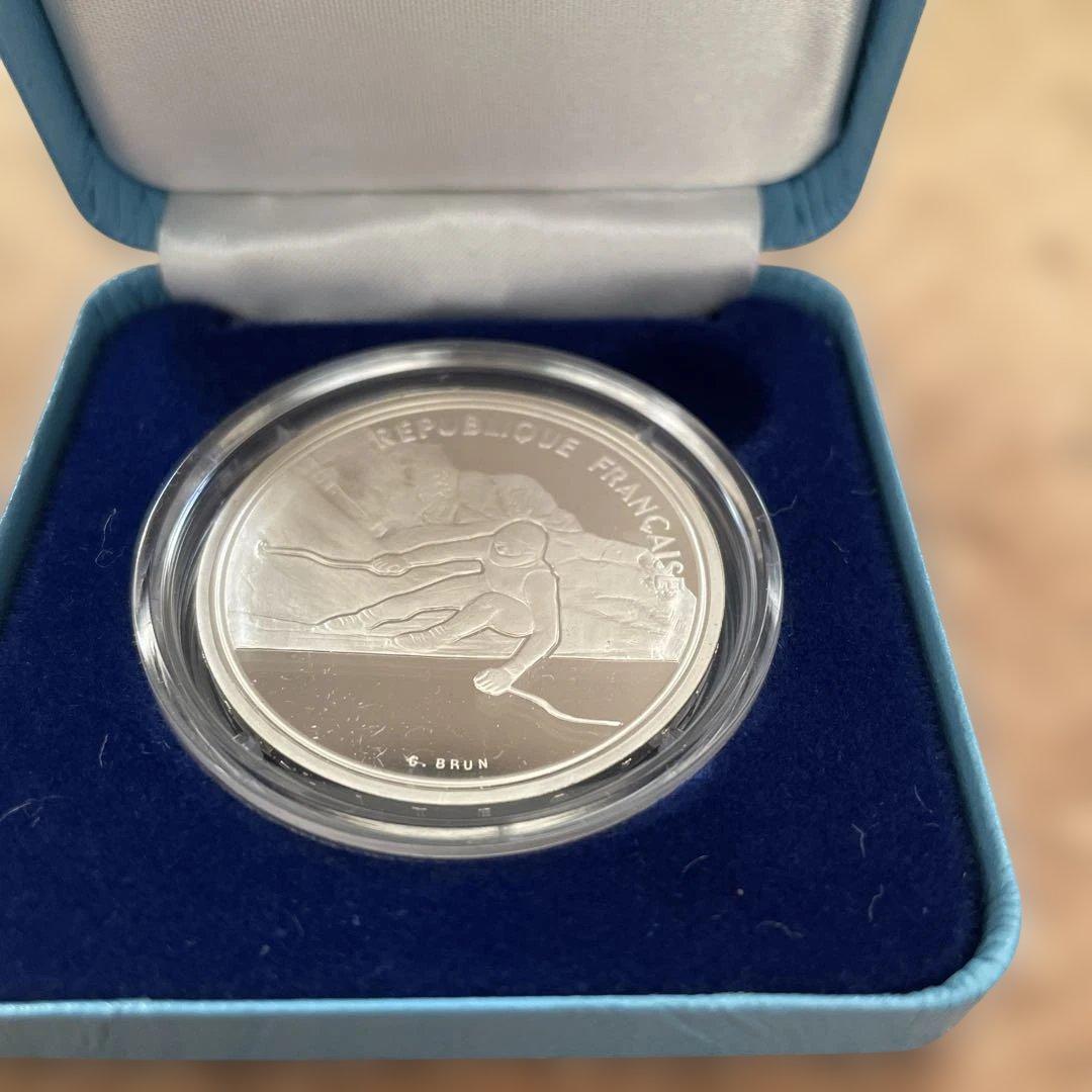 1992年アルベールビル冬季五輪記念銀貨第一次　2枚セット　ケース・説明書付