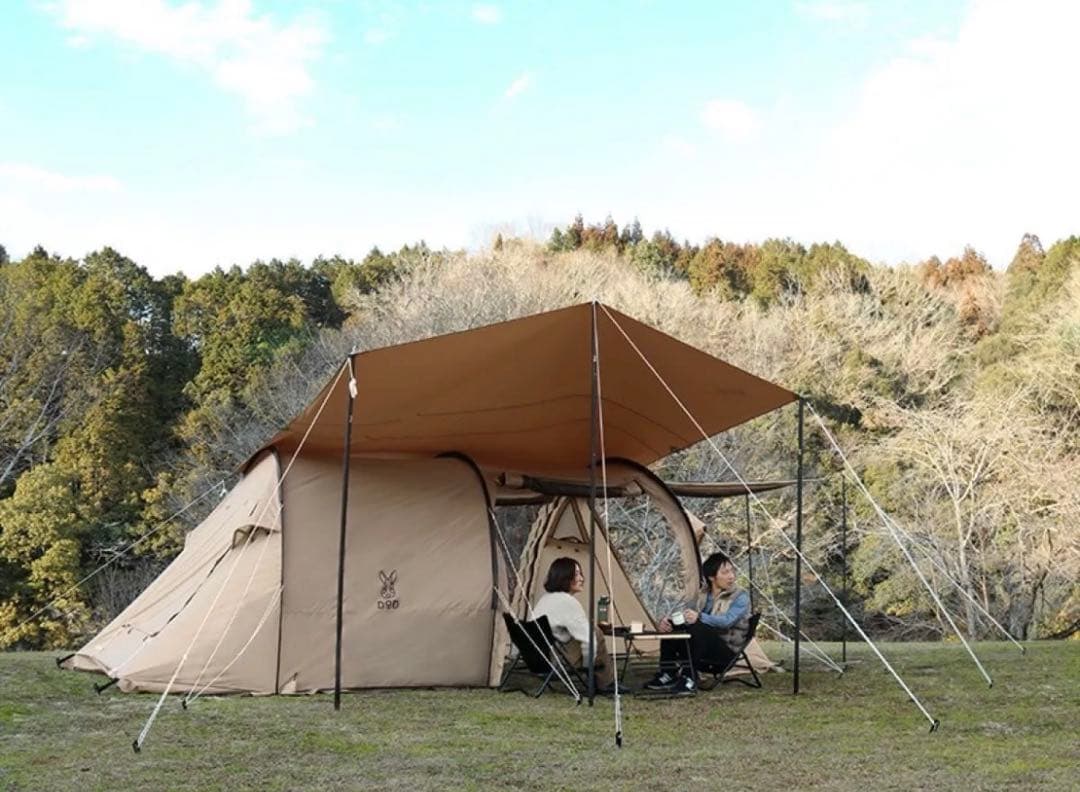 DOD チーズタープミニ ベージュ(廃盤品)、ポール付き