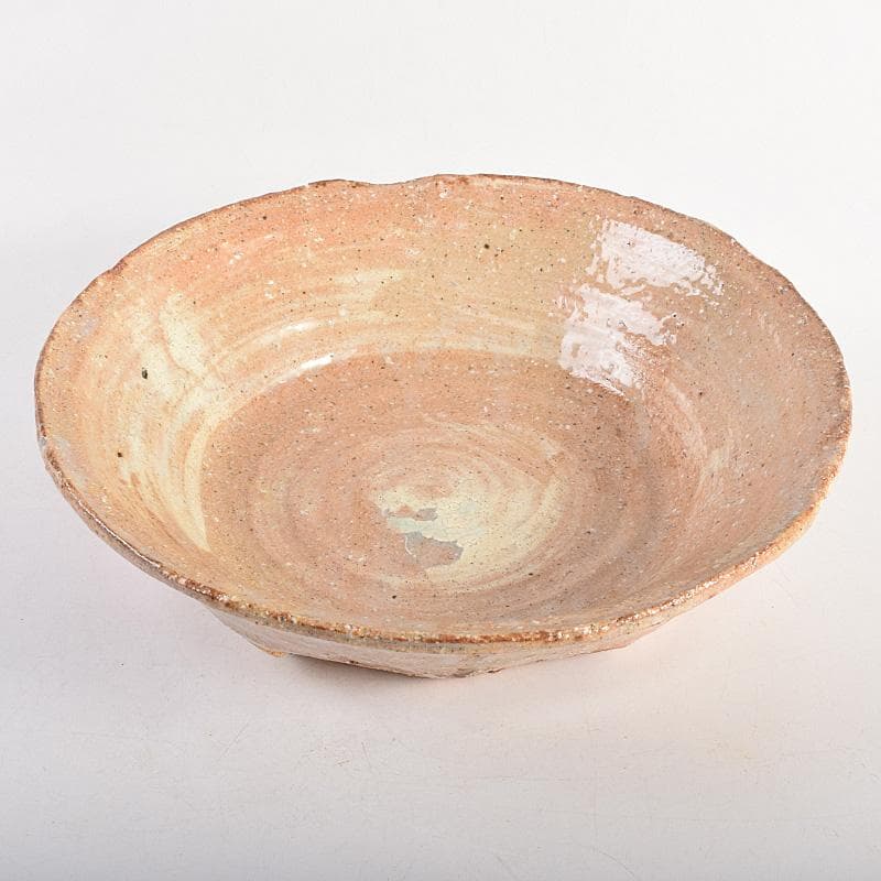 茶道具　萩焼　十代　三輪休雪作　菓子器　共箱　V　R8787B