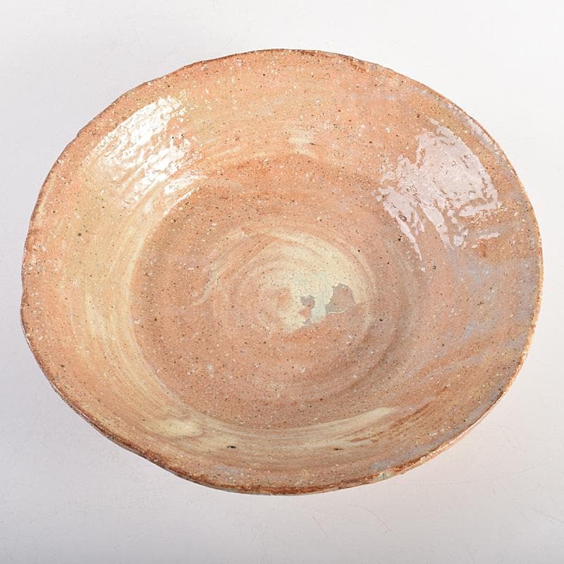 茶道具　萩焼　十代　三輪休雪作　菓子器　共箱　V　R8787B