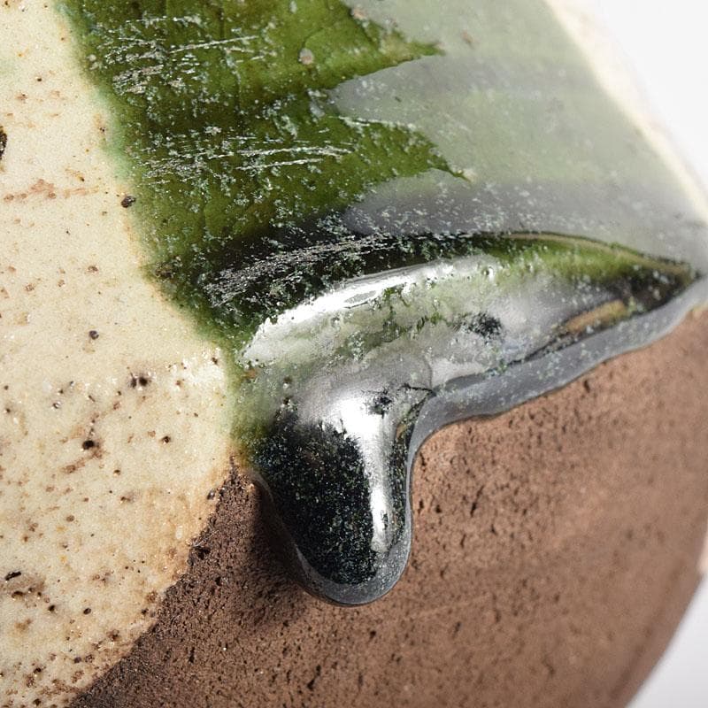 茶道具　加藤唐九郎（一ム斎）作　絵織部　茶碗　時代箱　C　R8826