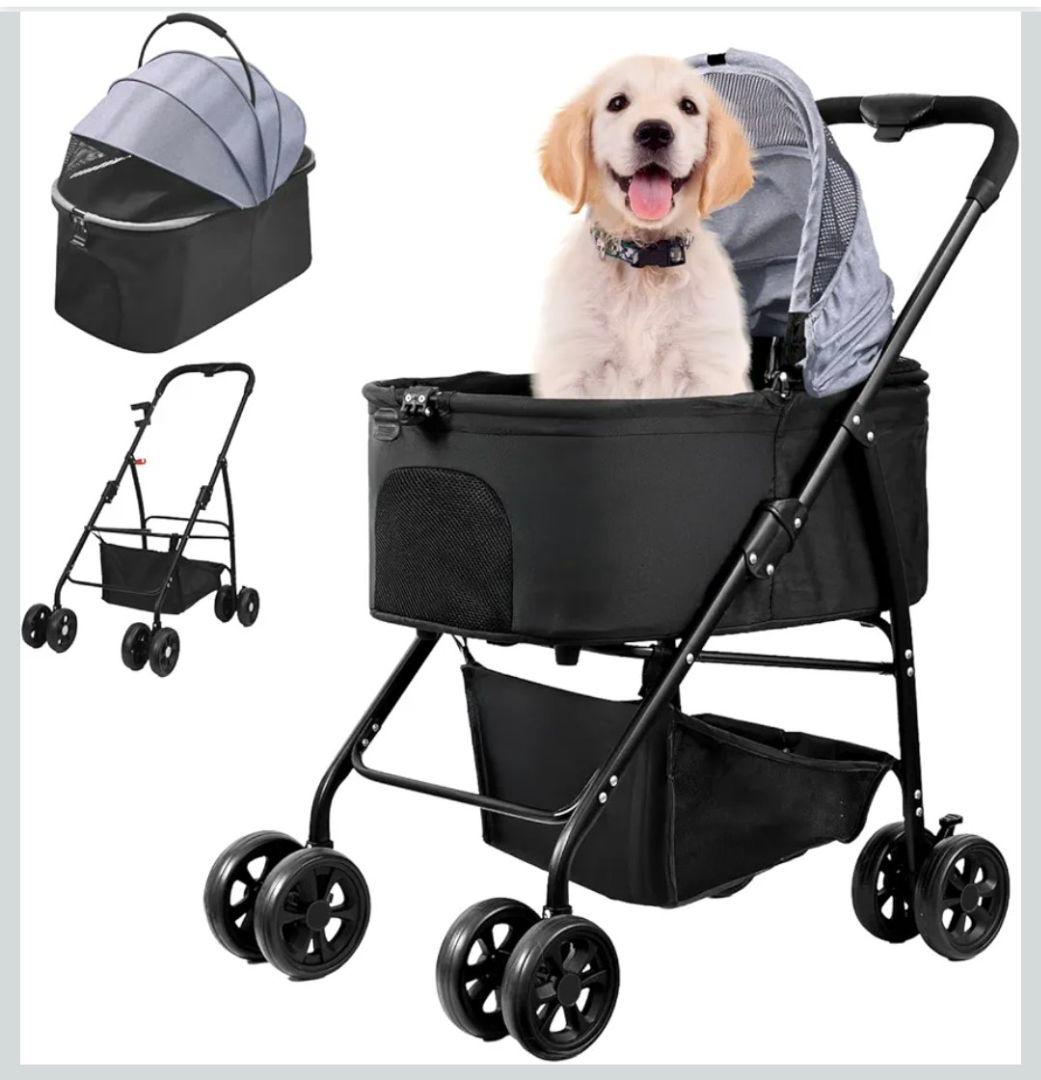 ペットカート 分離型 折りたたみ ペットバギー 前輪360°回転 3way